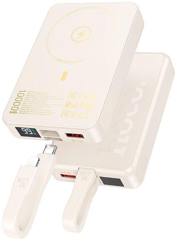 Внешний аккумулятор Hoco Q24 10000mAh (молочный)- фото