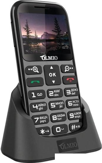 Кнопочный телефон Olmio C37 (черный)- фото