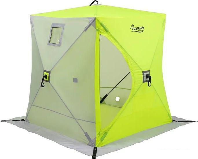 Палатка для зимней рыбалки Premier Fishing Куб PR-ISC-150YLG (салатовый/серый)- фото2