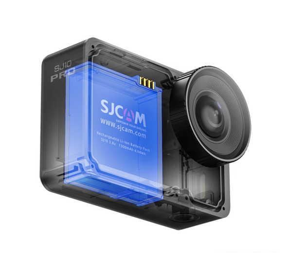 Экшен-камера SJCAM SJ10 Pro Dual Screen (черный)- фото2