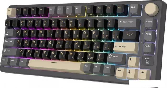 Клавиатура Royal Kludge RK-M75 RGB Phantom (RK Brown)- фото4