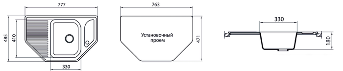 Кухонная мойка Vigro Vigronit VG601 151035 (серый)- фото2