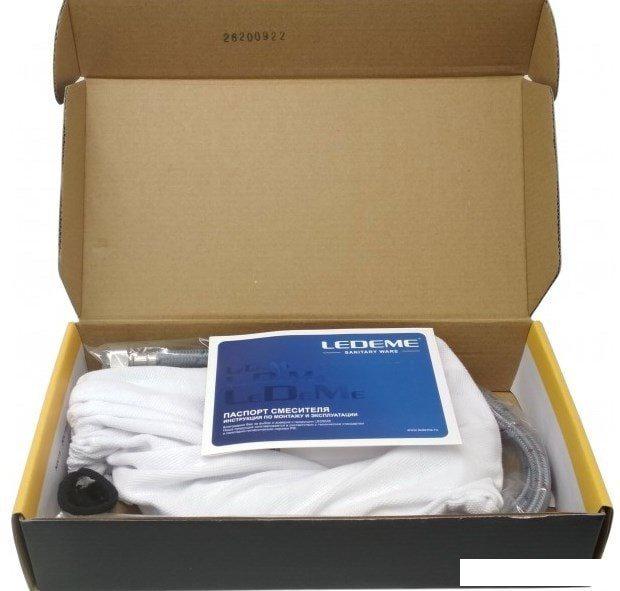 Смеситель Ledeme L1399-3 (хром/белый)- фото4