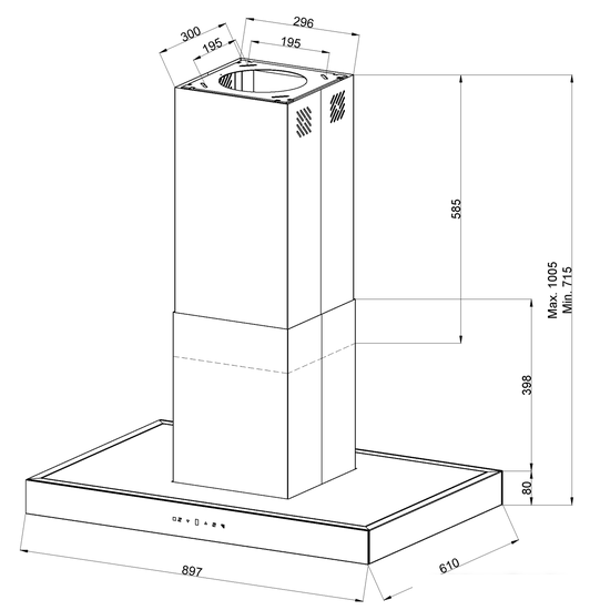 Кухонная вытяжка KUPPERSBERG Dudl 8 GW- фото4