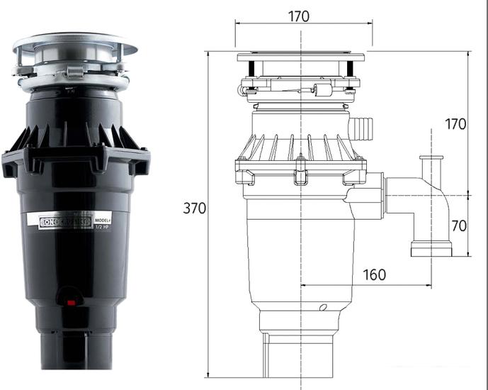 Измельчитель пищевых отходов Bone Crusher BC 810-SL- фото3