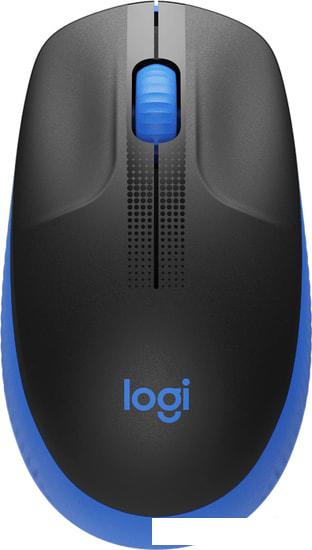 Мышь Logitech M190 (черный/синий)- фото
