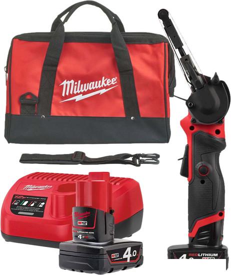 Ленточная шлифмашина Milwaukee M12 Fuel FBFL13-402B (с 2-мя АКБ, сумка)- фото