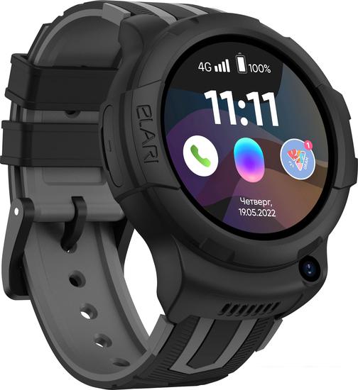 Детские умные часы Elari KidPhone 4G Wink (черный)- фото
