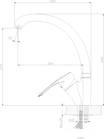 Смеситель Rossinka Silvermix T40-23- фото2