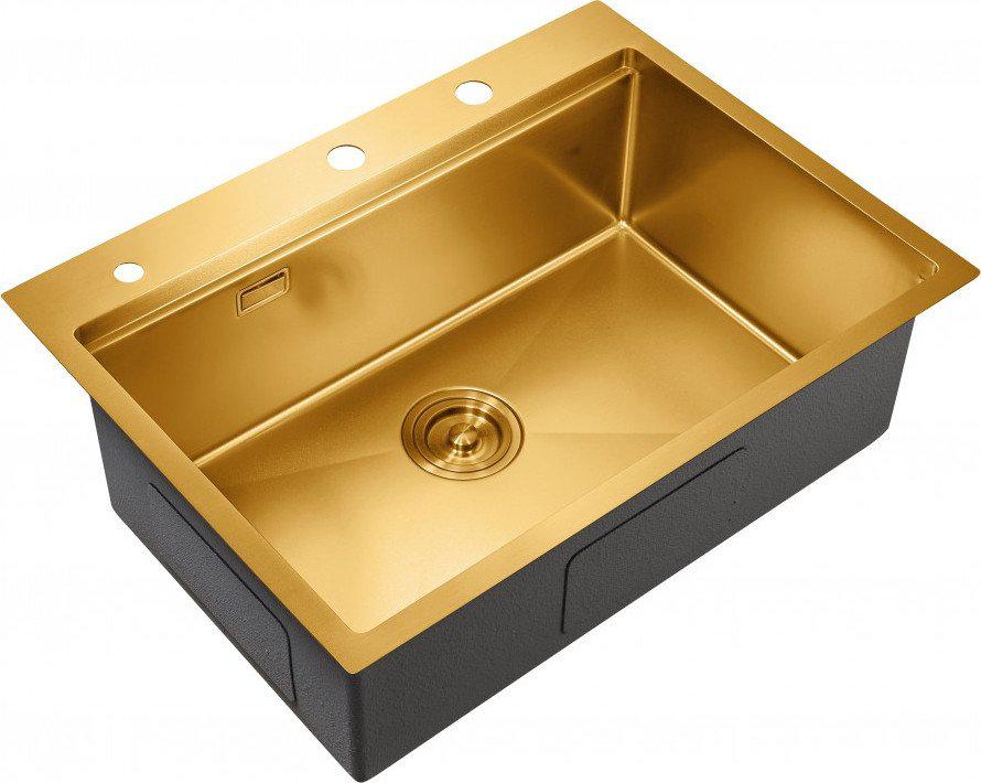 Кухонная мойка Milacio Denia 68 Steel MC.77418 (золото)- фото3