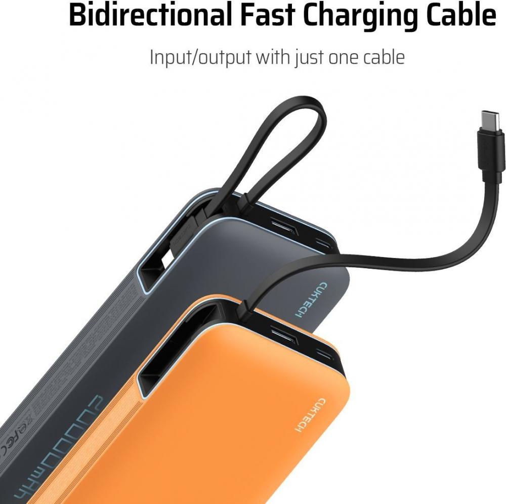 Внешний аккумулятор Cuktech PB200N 20000mAh 55W (светло-серый)- фото4