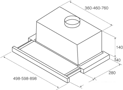 Кухонная вытяжка Jetair Aurora LX/GRX/F/50 PRF0093612C- фото3