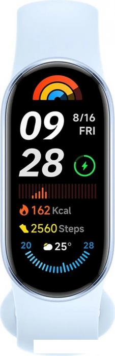 Фитнес-браслет Xiaomi Smart Band 9 (голубой, с голубым силиконовым ремешком, международная версия)- фото3