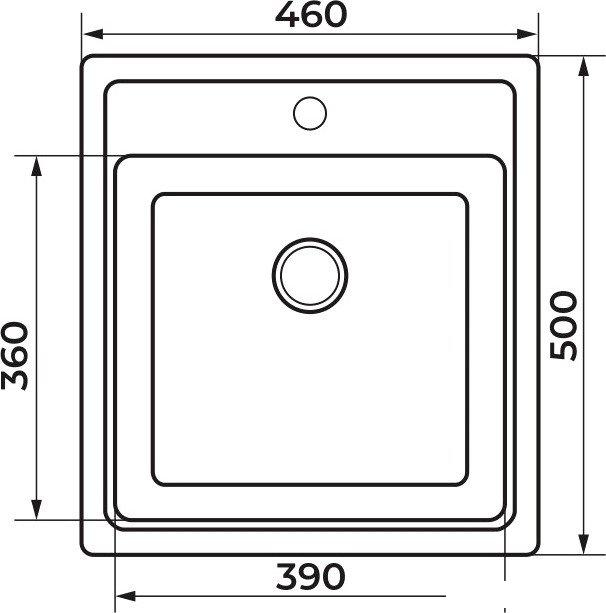 Кухонная мойка Granrus GR-460 (бежевый)- фото2