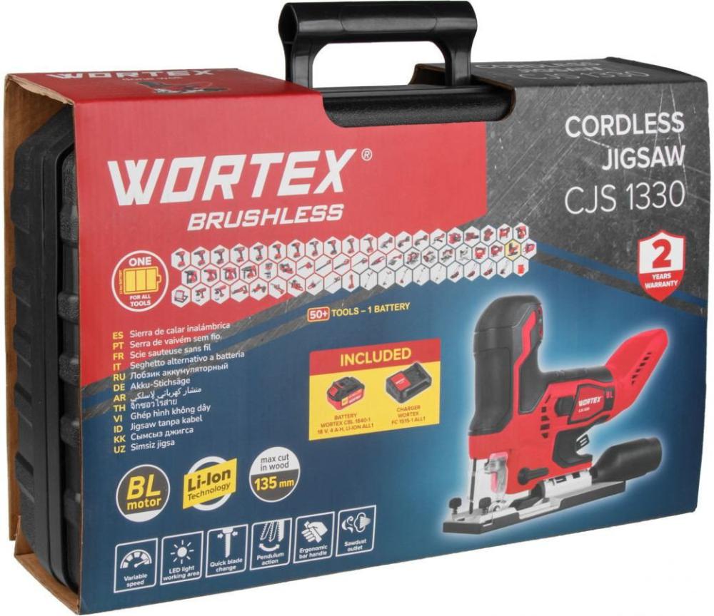 Электролобзик Wortex CJS 1330 ALL1 SOLO 1325401 (с 1-им АКБ, кейс)- фото2