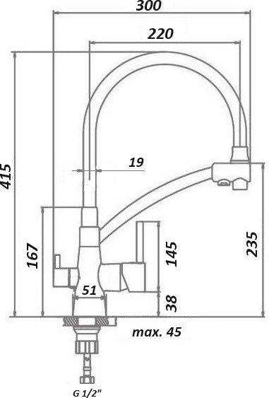 Смеситель Gerhans KK4855A-2- фото3