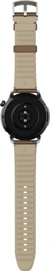Умные часы Amazfit GTR 4 (серебристый, с коричневым кожаным ремешком)- фото2