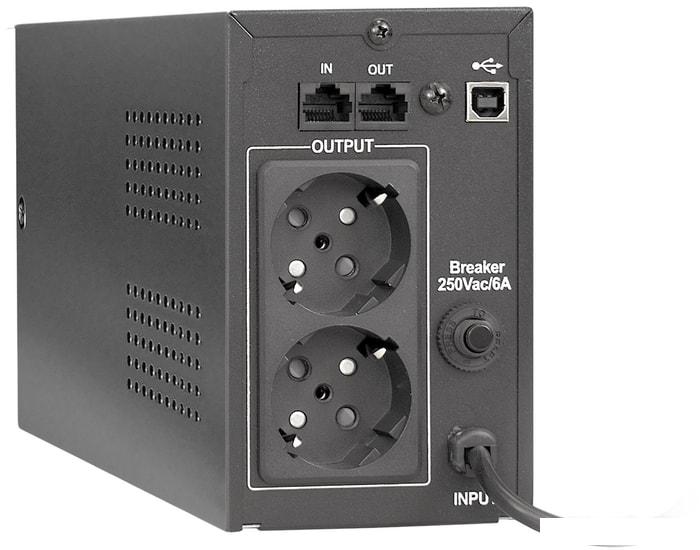 Источник бесперебойного питания ExeGate BNB-850.LED.AVR.EURO.RJ.USB EP285474RUS- фото2