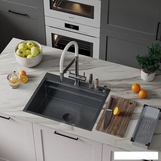 Кухонная мойка Roxen Stage 560250-60B- фото4