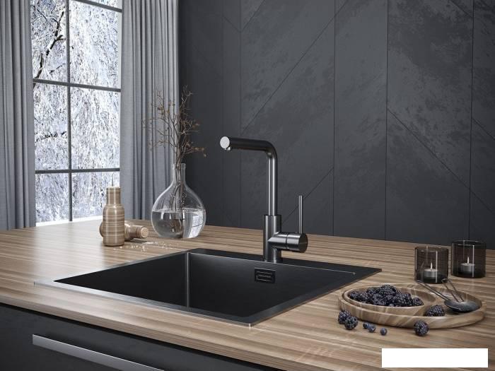 Смеситель Paulmark Honner Ho212018-GM (вороненая сталь)- фото2