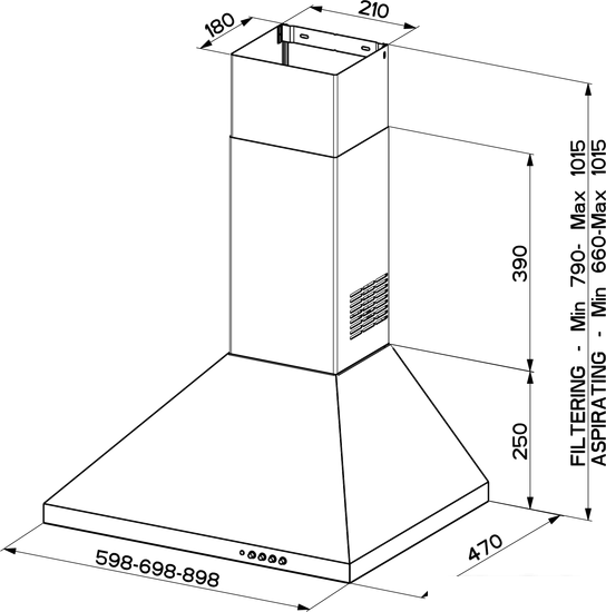 Кухонная вытяжка Faber Strip Smart PB BK A60- фото3