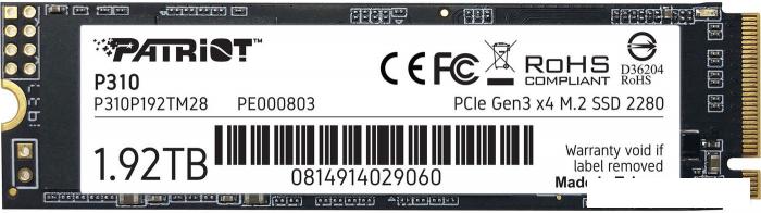 SSD Patriot P310 1.92TB P310P192TM28