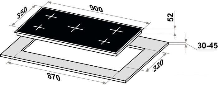 Варочная панель MAUNFELD CVCE904DLBK- фото2