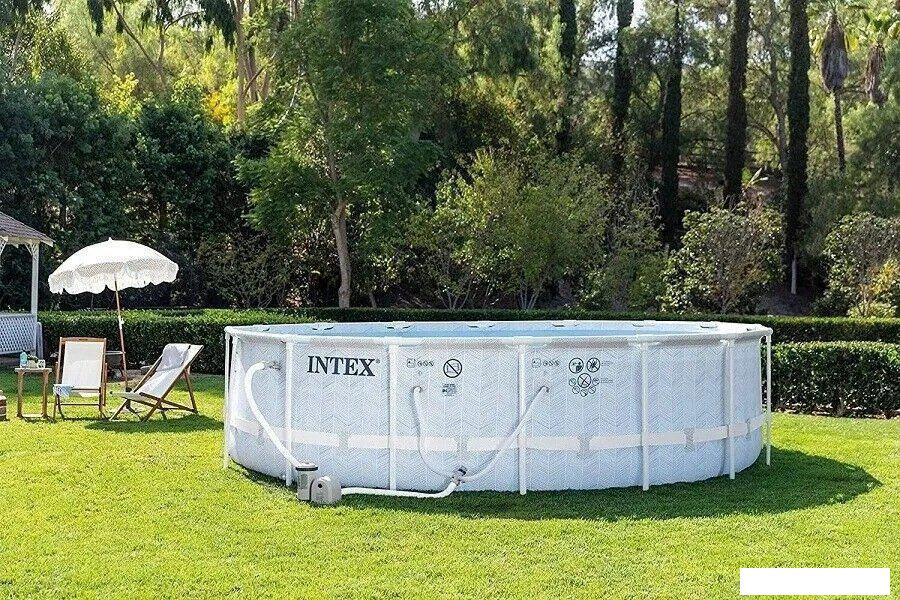 Каркасный бассейн Intex Prism Frame Chevron 26746 (488х122)- фото3