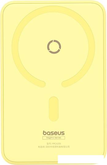 Внешний аккумулятор Baseus MagPro Magnetic Bracket Wireless Fast-Charging Power Bank 20W 5000mAh (желтый)- фото2