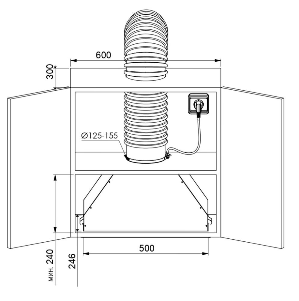 Кухонная вытяжка ZUGEL ZHI524GB- фото2
