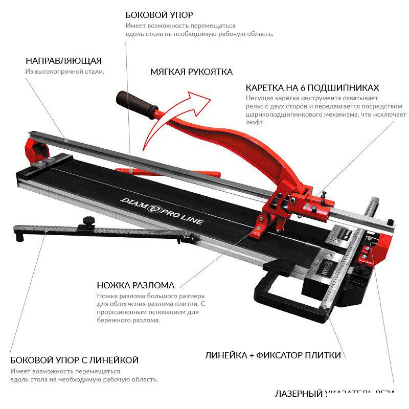 Ручной плиткорез Diam ProLine-1000L 600106- фото3