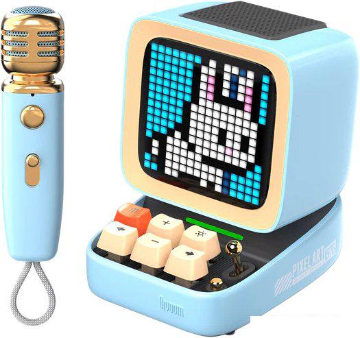 Беспроводная колонка Divoom Ditoo-Mic (голубой)- фото