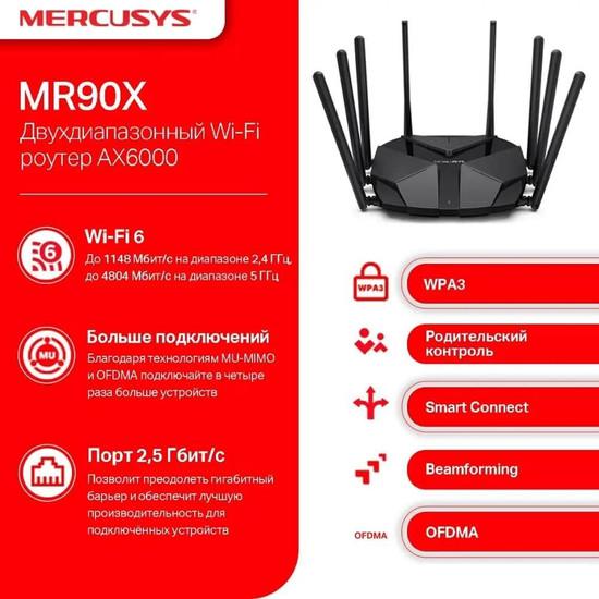 Wi-Fi роутер Mercusys MR90X V1- фото4