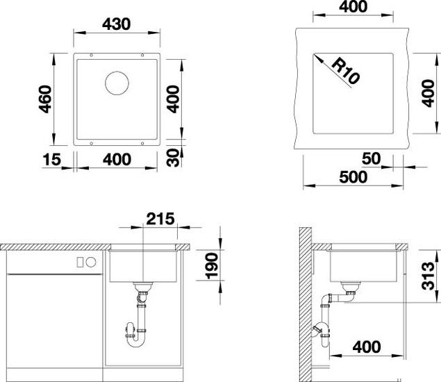 Кухонная мойка ZorG Subline 40 (черный оникс)- фото4