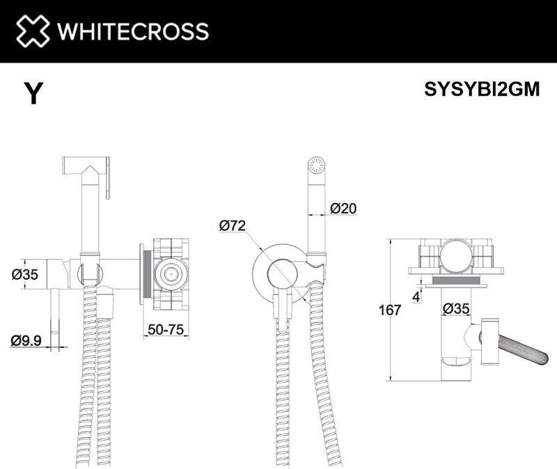 Гигиенический душ Whitecross SYSYBI2NIB (брашированный никель)- фото3