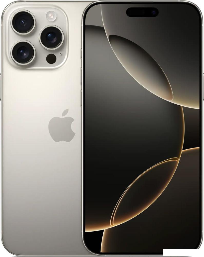 Смартфон Apple iPhone 16 Pro Max Dual eSim 256GB (природный титан)- фото