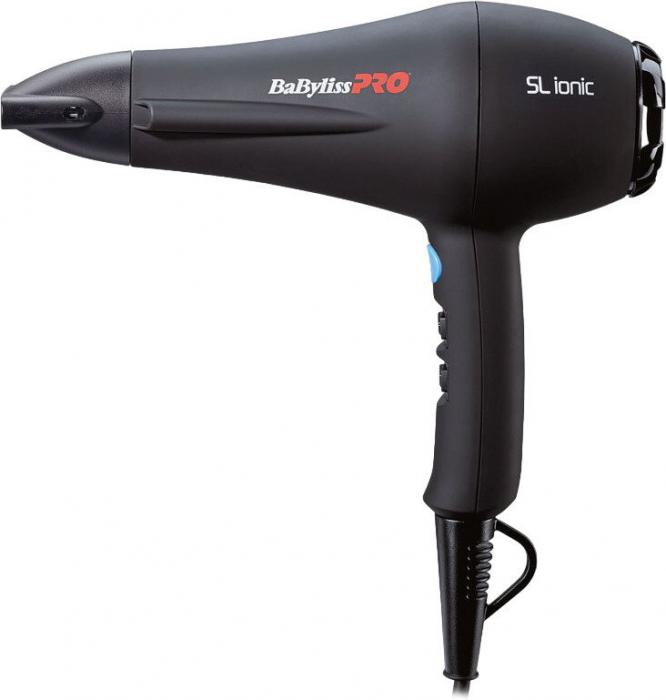 Фен BaByliss PRO SL Ionic 5586-E (черный)- фото