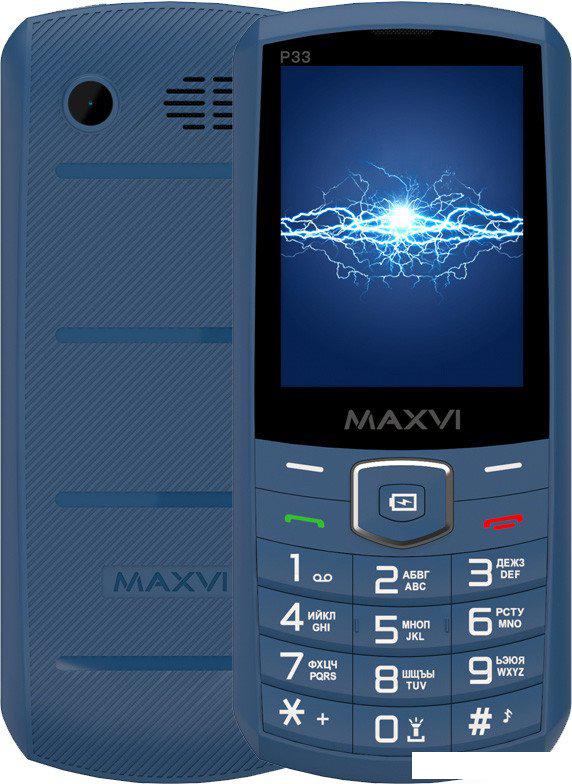 Телефон Maxvi P33 (синий)- фото