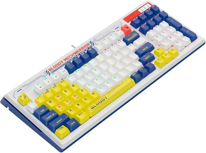 Клавиатура A4Tech Bloody B950 (белый/синий, Light Strike Libra Brown)- фото2