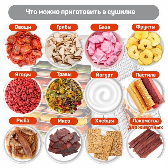 Сушилка для овощей и фруктов Pullman PL-1103- фото4