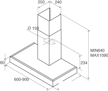 Кухонная вытяжка Jetair Pola 60 INX 55916908A- фото3