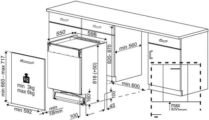 Встраиваемая посудомоечная машина Hotpoint-Ariston HI 4D66 DW- фото4