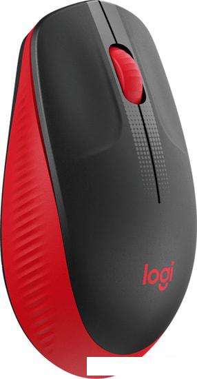 Мышь Logitech M190 (черный/красный)- фото2