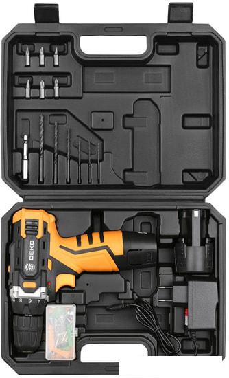 Дрель-шуруповерт Deko DKCD12FU-Li SET 63 063-4094 (с 2-мя АКБ, кейс, набор оснастки)