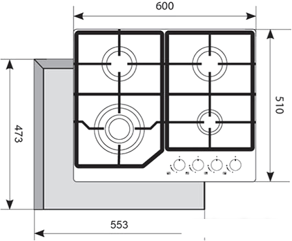 Варочная панель Akpo PGA 604 LXE- фото2