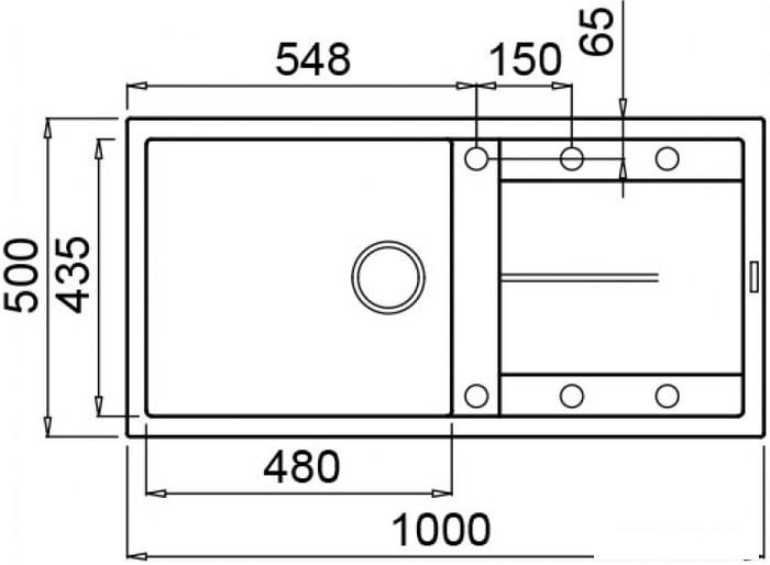 Кухонная мойка Elleci Unico 480 Bianco G68- фото2