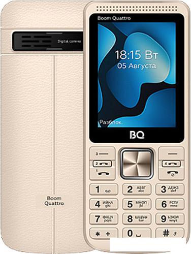 Кнопочный телефон BQ-Mobile BQ-2455 Boom Quattro (золотистый)- фото