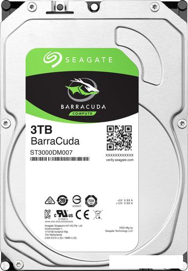 Жесткий диск Seagate BarraCuda 3TB ST3000DM007