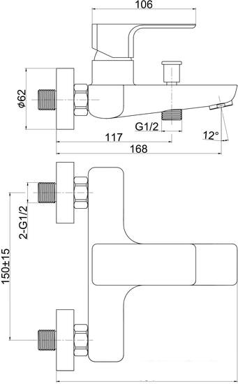 Смеситель Cersanit Geo 63040- фото2