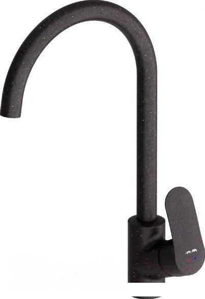 Кухонная мойка Berge BR-5850 + смеситель AM.PM Like F8007122 (черный)- фото3